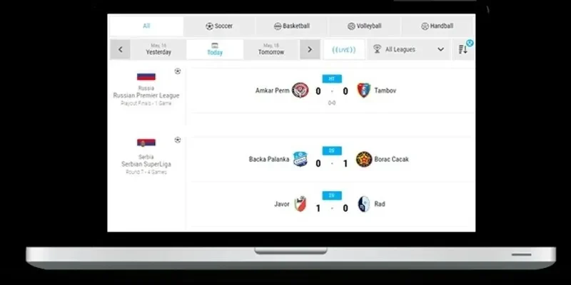 Giao diện Bongdaso hiển thị dữ liệu bóng đá rõ ràng