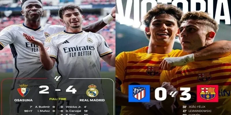 Kết quả La Liga tác động mạnh đến cuộc đua vô địch